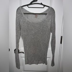 Gray long sleeved shirt
